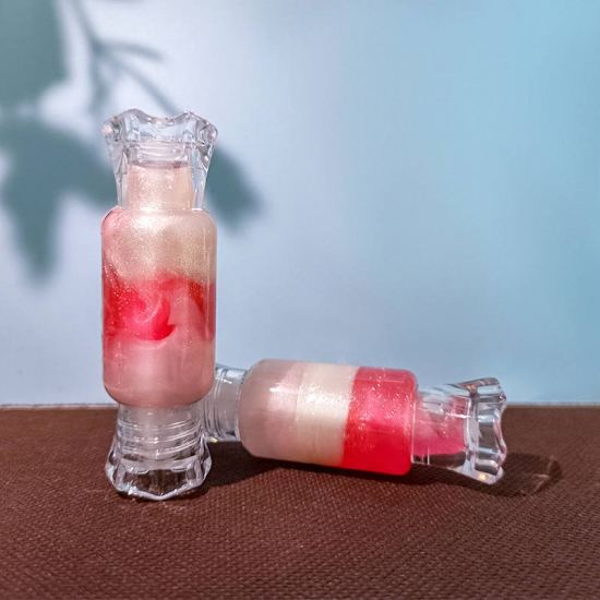 3 Farben DIY gemischter glänzender Lipgloss in Bonbonform
